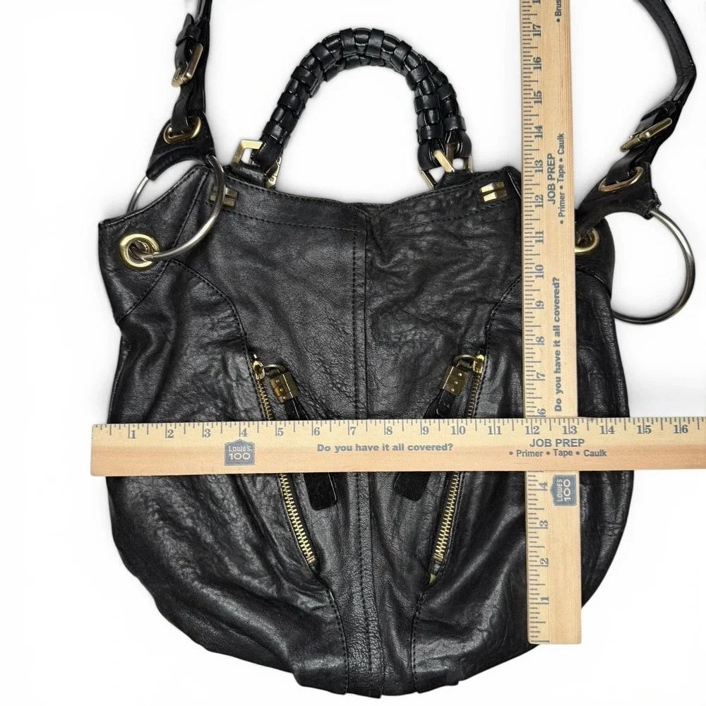 OrYany Leather Bag Slouchy Soft Biker Hobo Crossbody Handbag Large $585 Italy